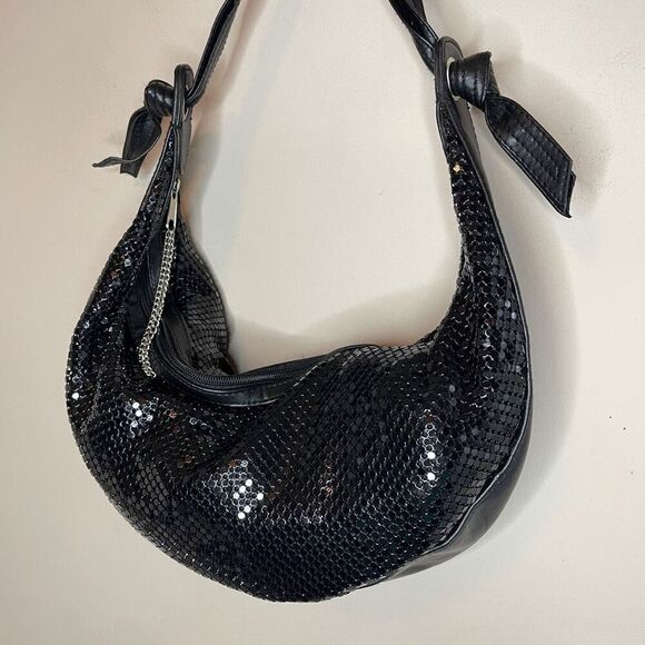 BLACK Sparkly‎ Soft Shell Evening Bag - Picture 2 of 6